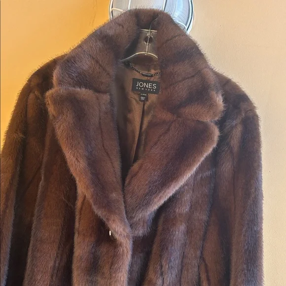 NWT Jones New York Faux Fur Coat Size XL Brown - Picture 5 of 6